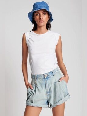 One Teaspoon Streetwalker High Waist 80s Denim Shorts